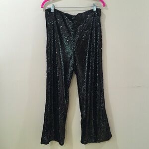 House Of Harlow Straight  Leg Pants High Waist Black Size M Womens New